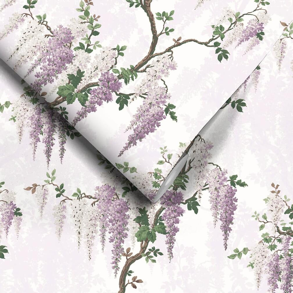 Woodchip & Magnolia Wisteria Lilac Wallpaper - WM-217/S