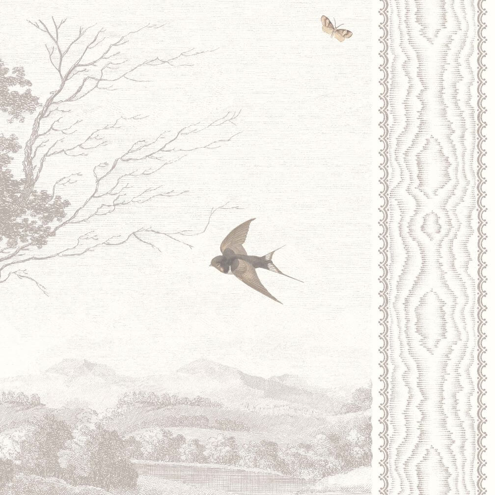 Woodchip & Magnolia Zephyr Taupe Stripe Wallpaper - WM-484-03