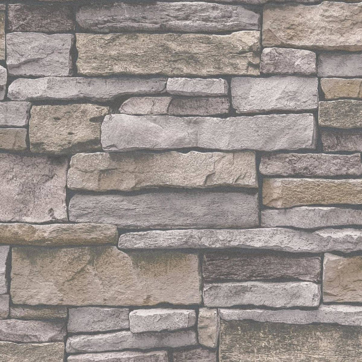  - A.S. Creation Terra Beige & Brown Stone Effect Wallpaper - 38813 - 3 - Decor Warehouse