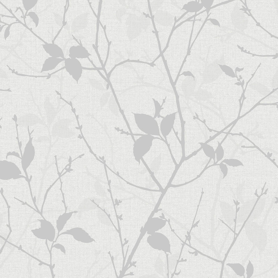 122433-Graham & Brown-Belle White & Silver Wallpaper-Decor Warehouse