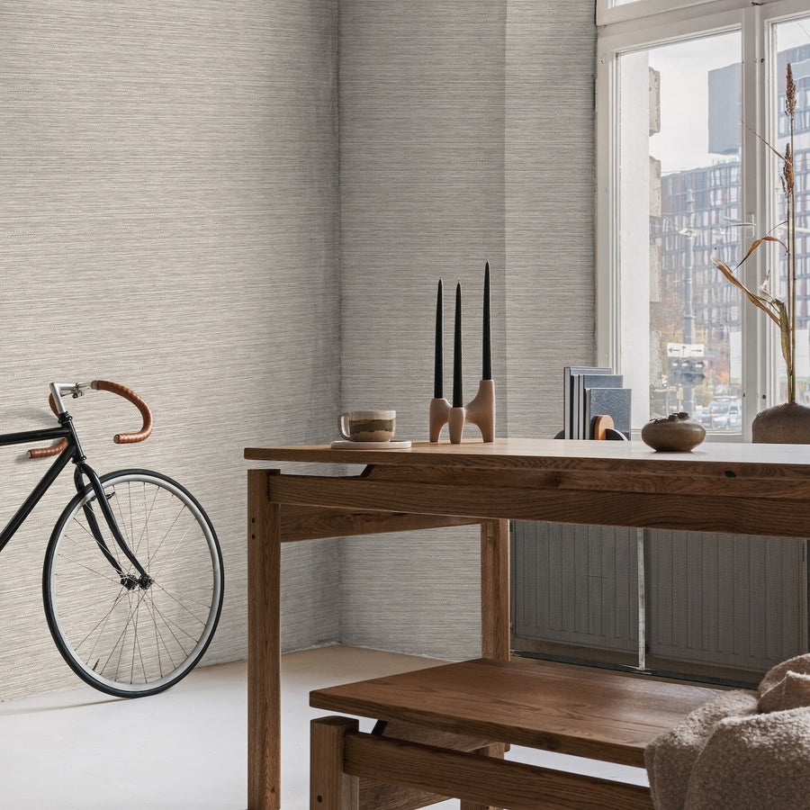 122438-Graham & Brown-Chunky Horizontal Weave Natural Wallpaper-Decor Warehouse