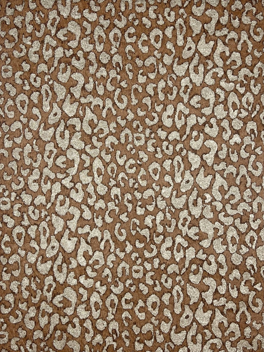 Brown Leopard Print Glitter Wallpaper - JM2007 - 6