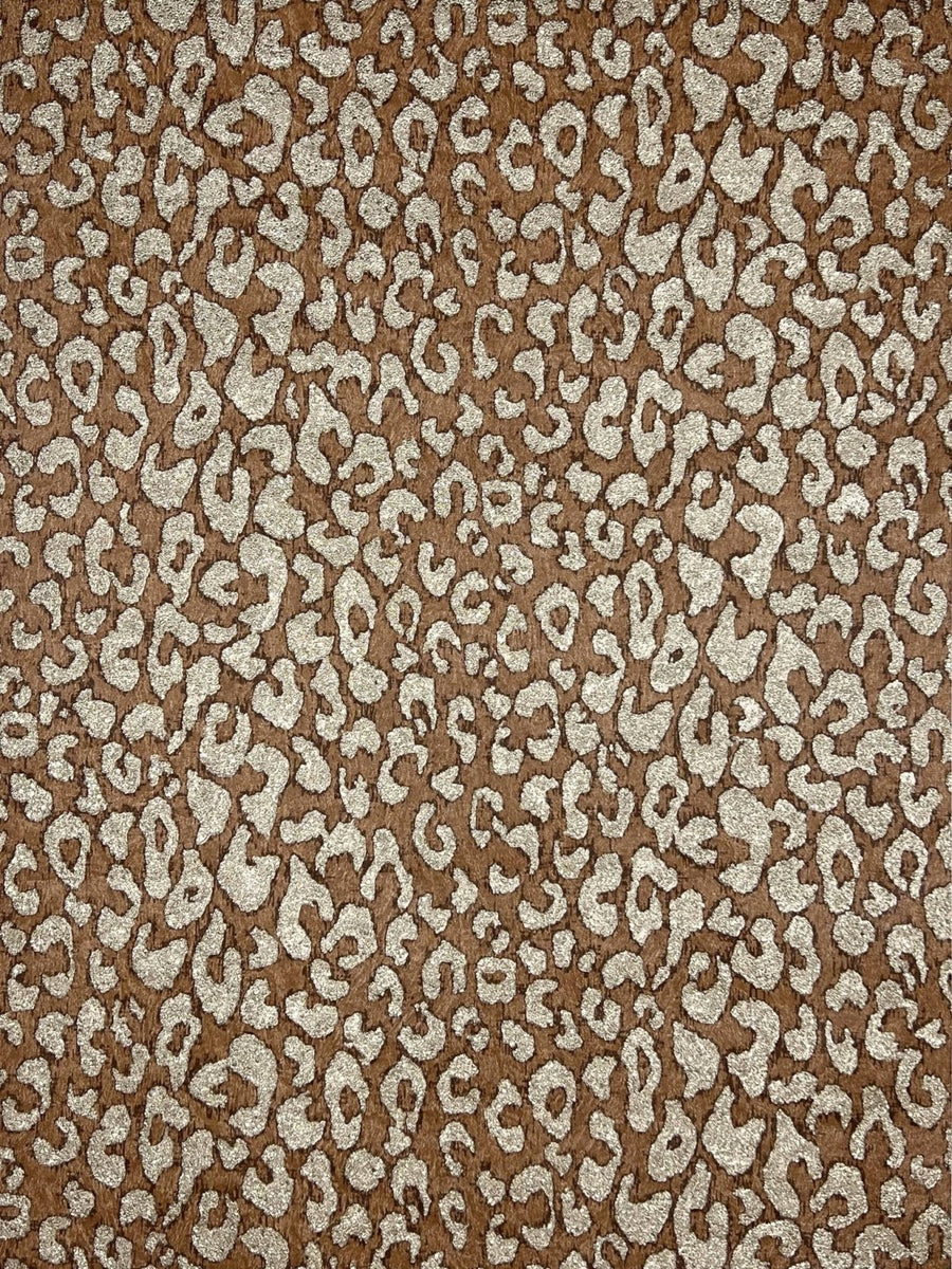 JM2007-6-Decor Warehouse-Brown Leopard Print Glitter Wallpaper-Decor Warehouse