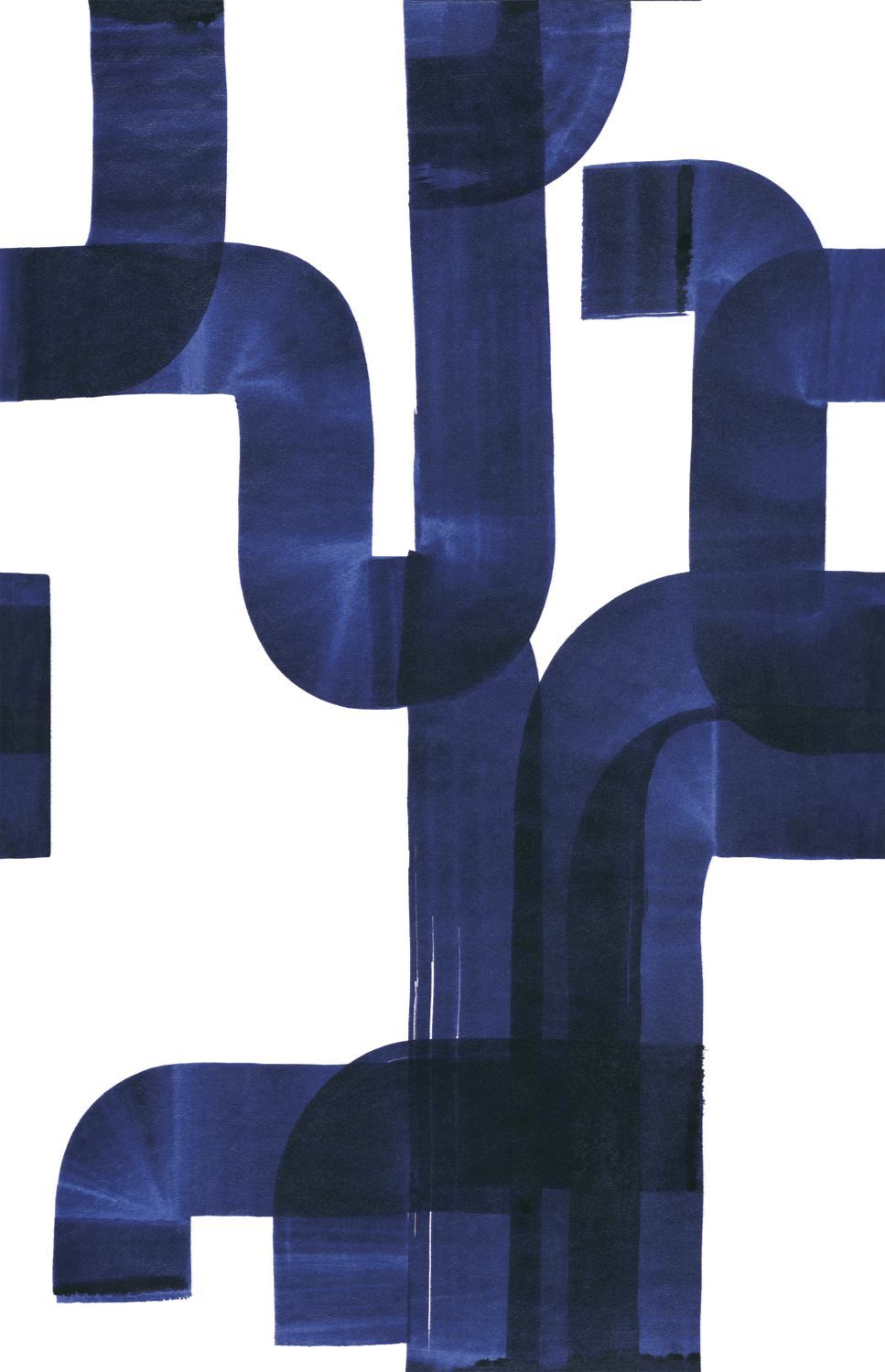 Casadeco Abstract Indigo Wall Mural Large - WDWS88476504