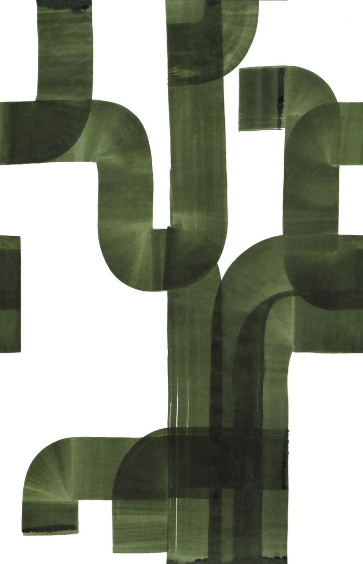  - Casadeco Abstract Vert Kaki Wall Mural Large - WDWS88477504 - Decor Warehouse