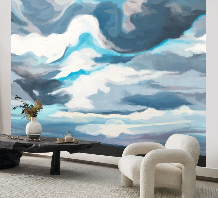  - Casadeco Cirrus Cloud Blue Wall Mural Large - WDWS88886212 - Decor Warehouse