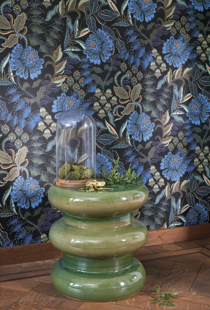 Casadeco Derby Bloomsbury - Bleu indigo Wallpaper - DERB89286312