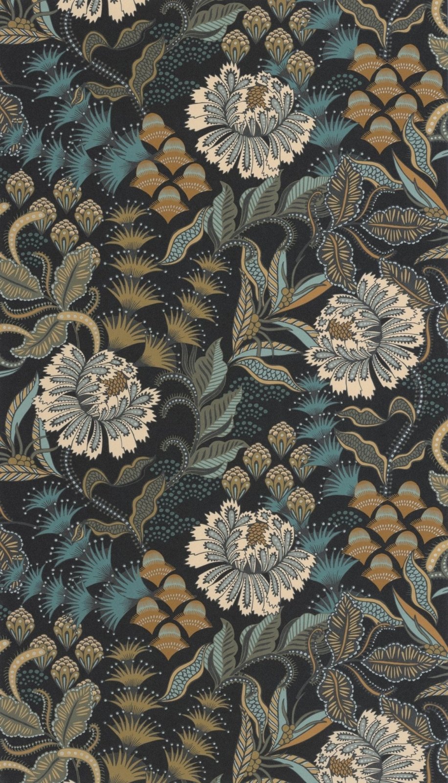  - Casadeco Derby Bloomsbury - Noir Reglisse Wallpaper - DERB89289754 - Decor Warehouse