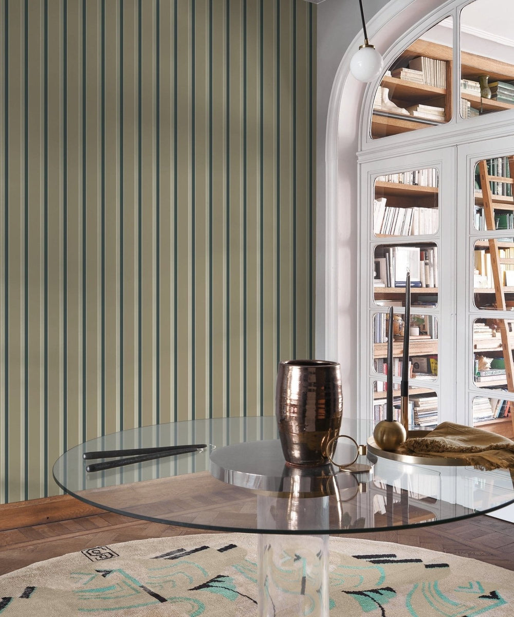  - Casadeco Derby Country Club - Vert Kaki Wallpaper - DERB89327850 - Decor Warehouse