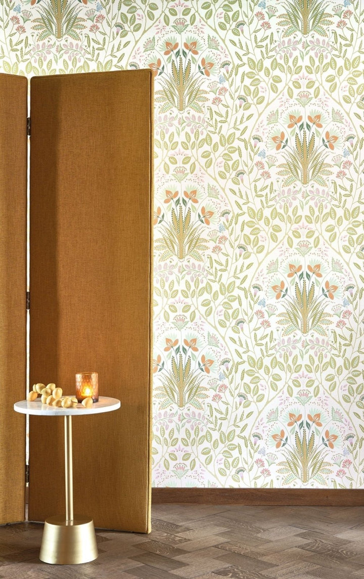 - Casadeco Derby Lords - Vert Amande Wallpaper - DERB89297210 - Decor Warehouse