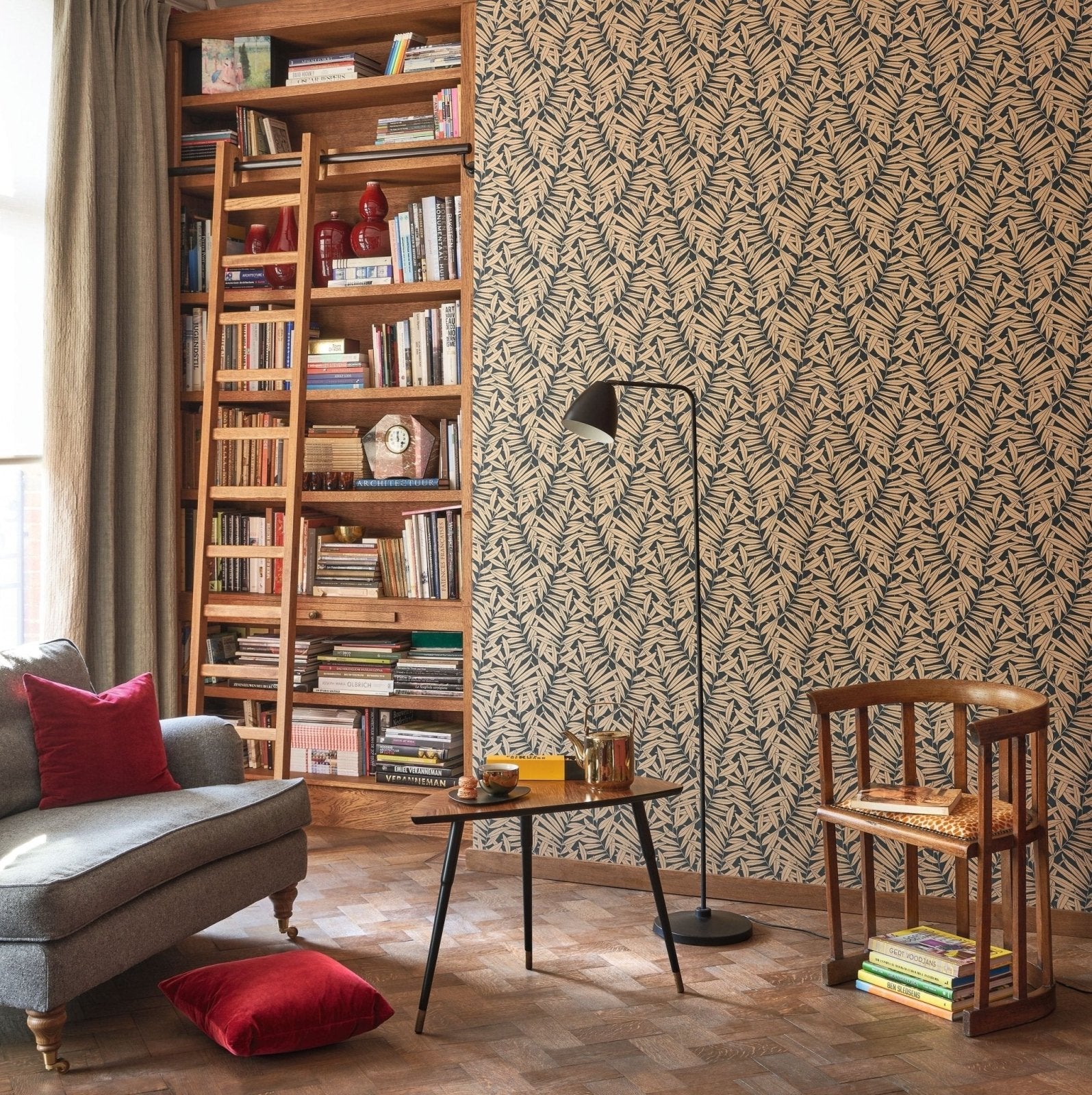 - Casadeco Derby Preston - Mordore Noir Wallpaper - DERB89312877 - Decor Warehouse