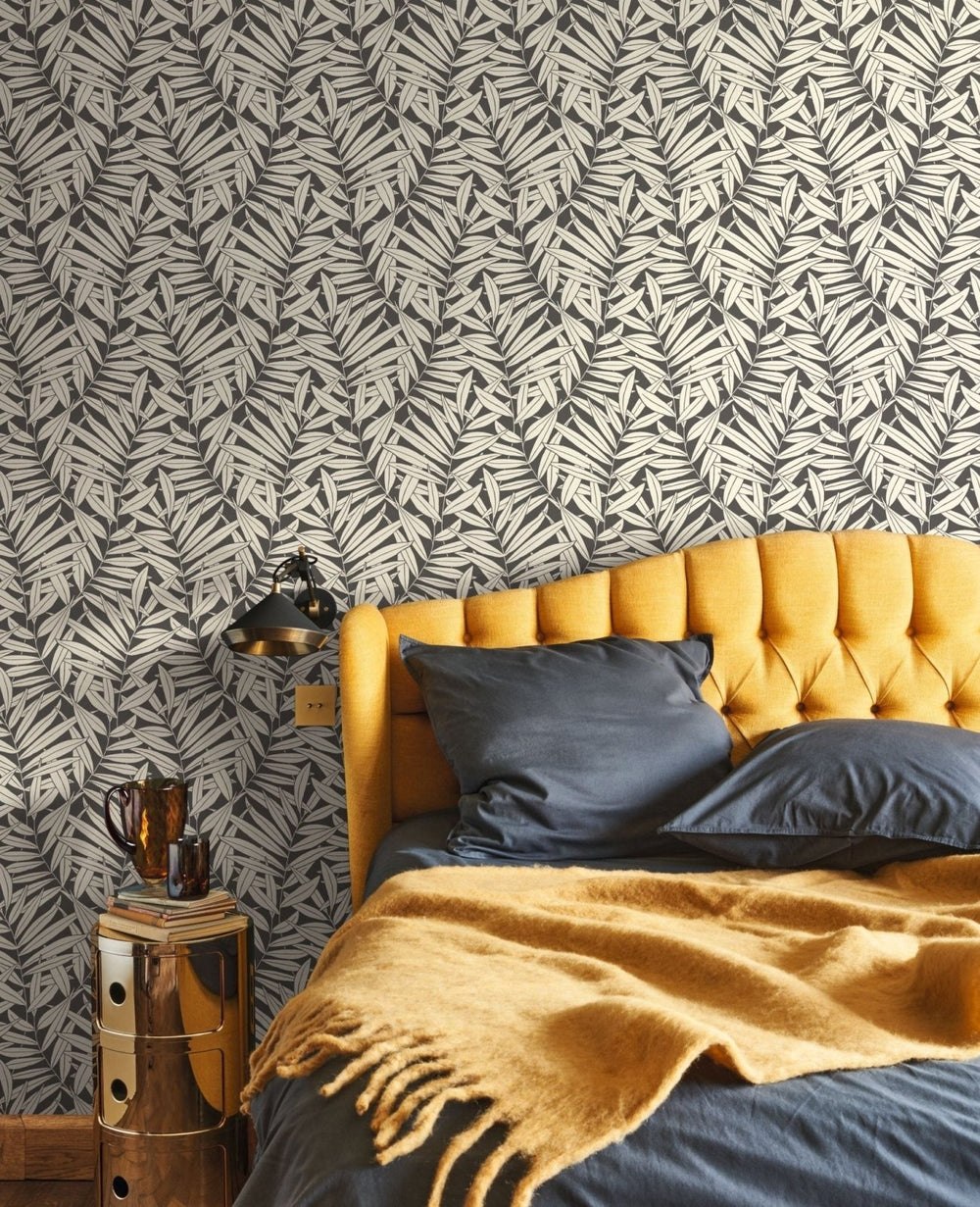  - Casadeco Derby Preston - Noir Naturel Wallpaper - DERB89319144 - Decor Warehouse