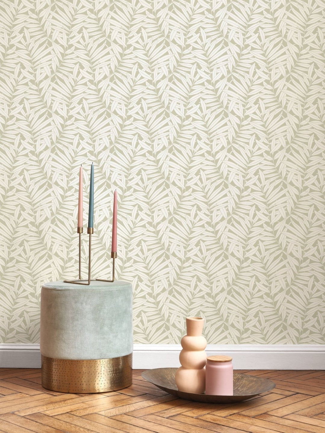  - Casadeco Derby Preston - Vert Amande Wallpaper - DERB89317246 - Decor Warehouse