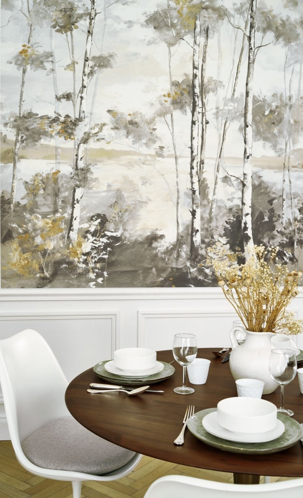  - Casadeco Foret Boreale Gris Hivernal Wall Mural Small - RIVI89569205 - Decor Warehouse