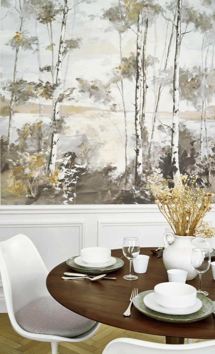  - Casadeco Foret Boreale Gris Hivernal Wall Mural Small - RIVI89569205 - Decor Warehouse