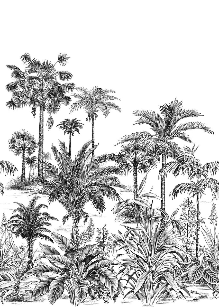  - Casadeco Nicoya Charcoal Black Wall Mural Medium Size - WDWS89129303 - Decor Warehouse