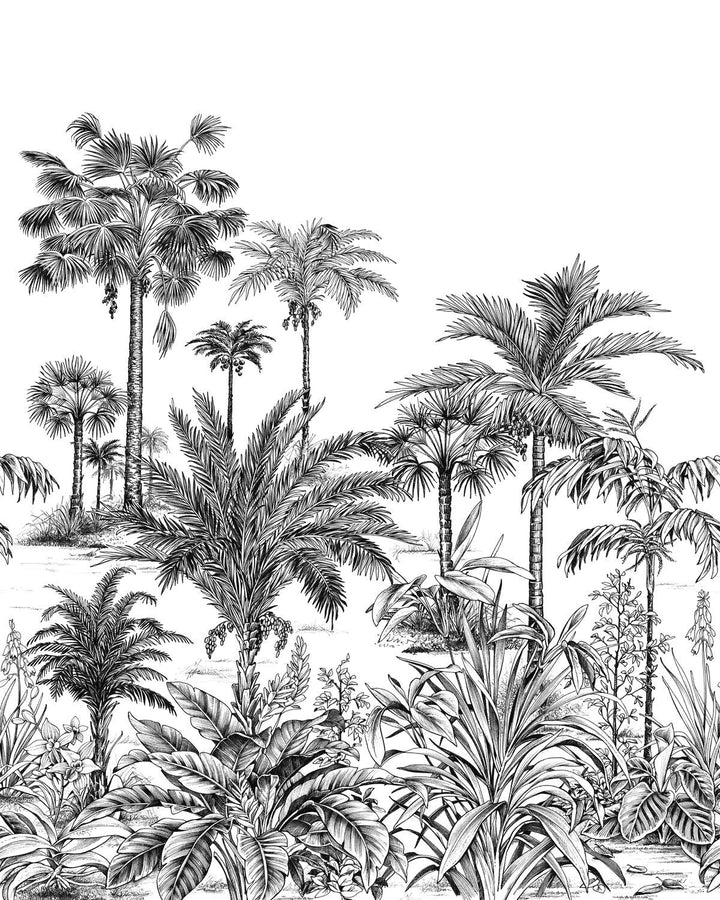  - Casadeco Nicoya Charcoal Black Wall Mural Small Size - WDWS89129305 - Decor Warehouse