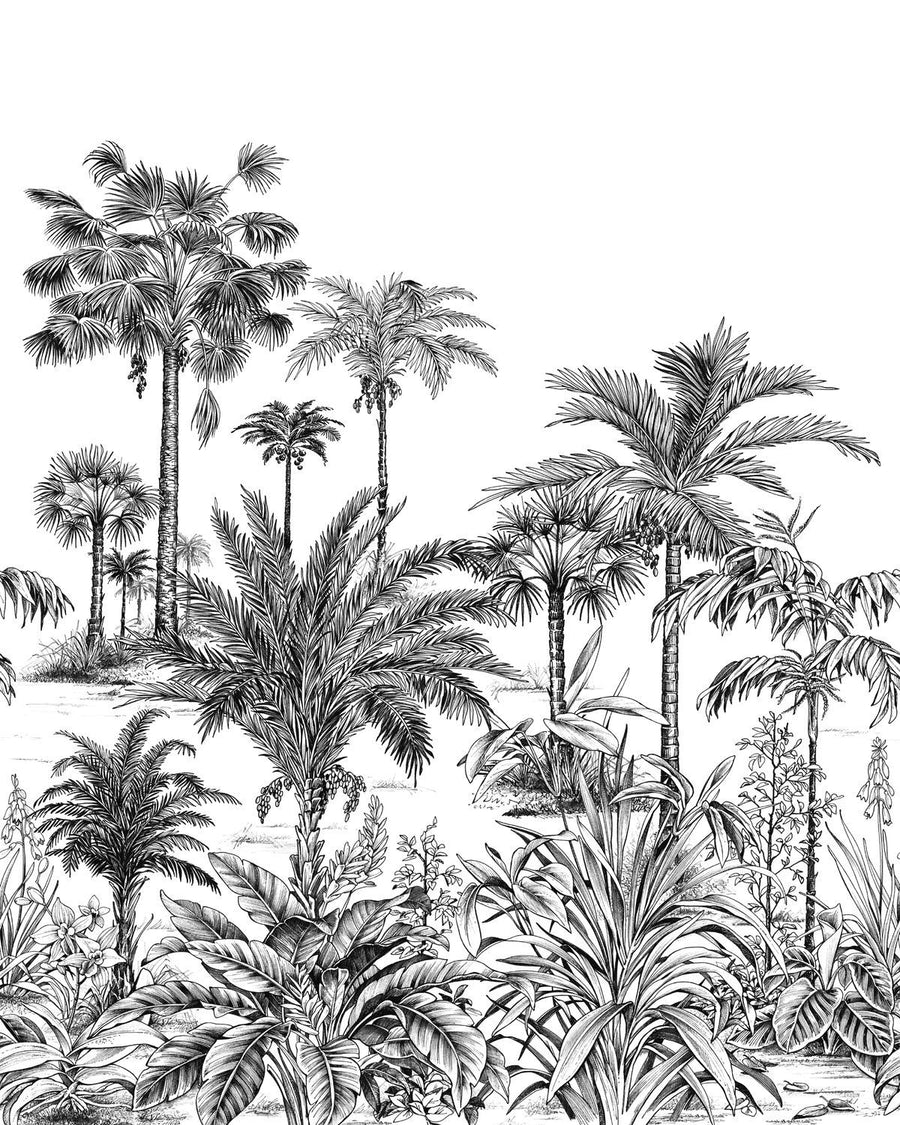  - Casadeco Nicoya Charcoal Black Wall Mural Small Size - WDWS89129305 - Decor Warehouse