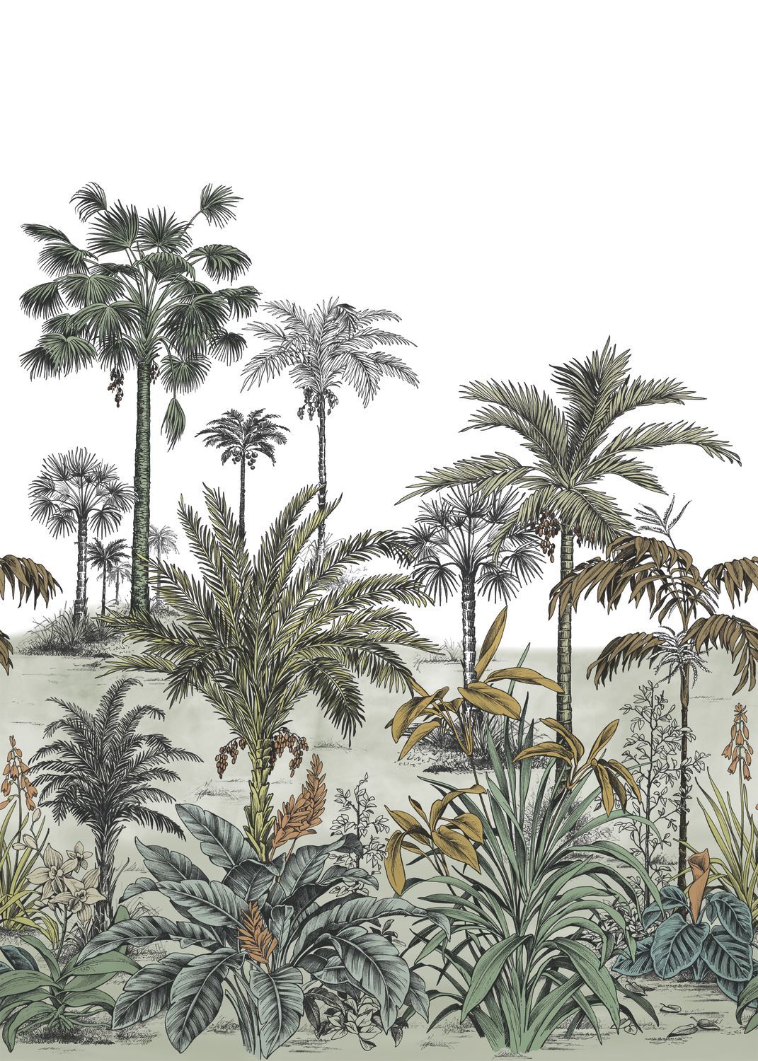 - Casadeco Nicoya Taiga Green Wall Mural Medium Size - WDWS89127603 - Decor Warehouse