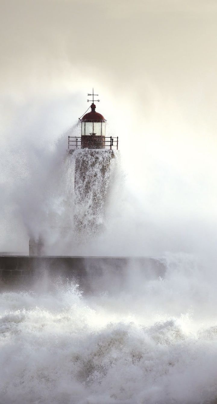  - Casadeco Rivage Lighthouse of Felgueiras Panoramic Wall Mural - 84269216 - Decor Warehouse