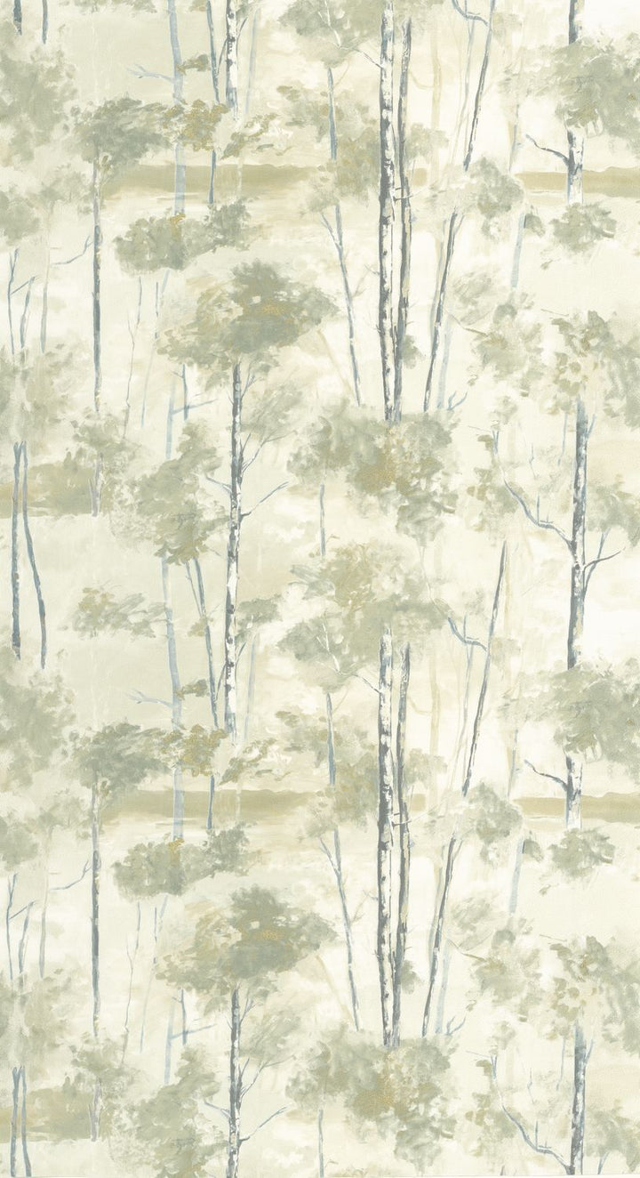  - Casadeco Riverside 4 Skandinavia - Vert Lichen Wallpaper - RIVI89547418 - Decor Warehouse
