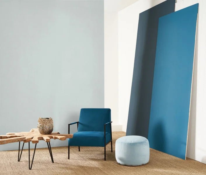- Casadeco SO Color 5 Canevas - Plain Blue Wallpaper - COLR82076129 - Decor Warehouse