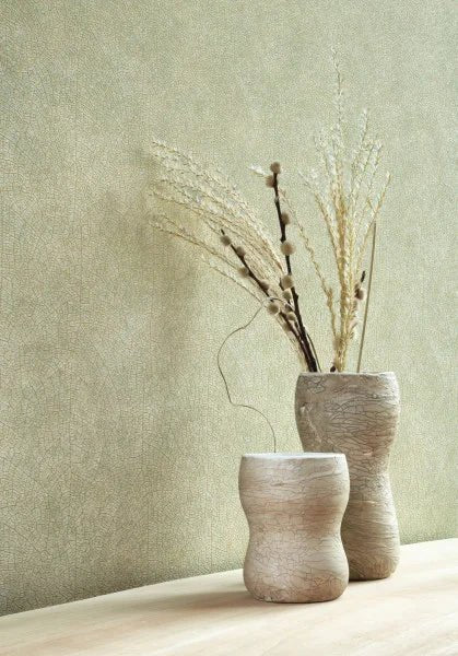 - Casadeco SO Color 5 Nervure Noisetier Collection - Water Green Wallpaper - COLR2621 - Decor Warehouse