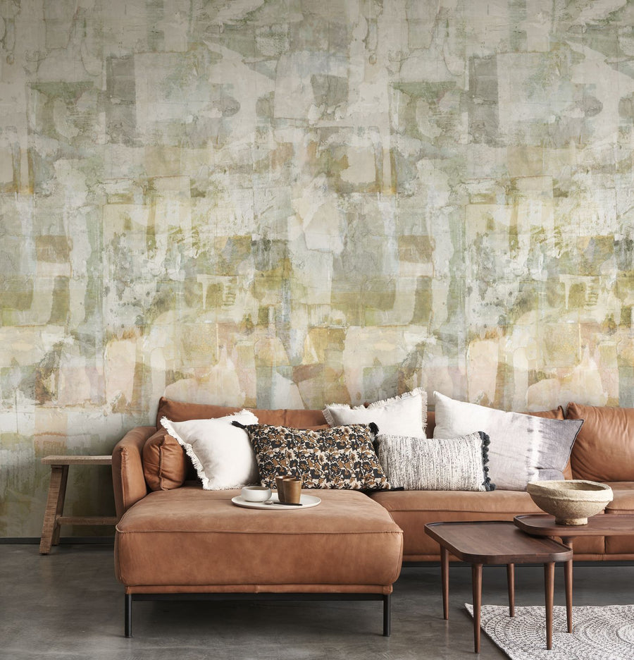 WDWS89037204-Casadeco-Casadeco States of Soul Almond Green Wall Mural Large Size-Decor Warehouse