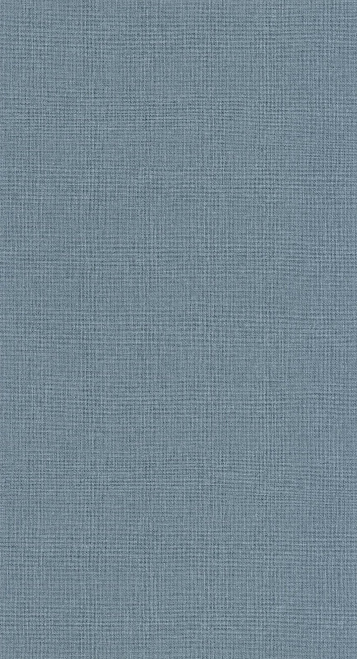 - Caselio Jute Uni Mat - Bleu Tempete Wallpaper - 104016669 - Decor Warehouse
