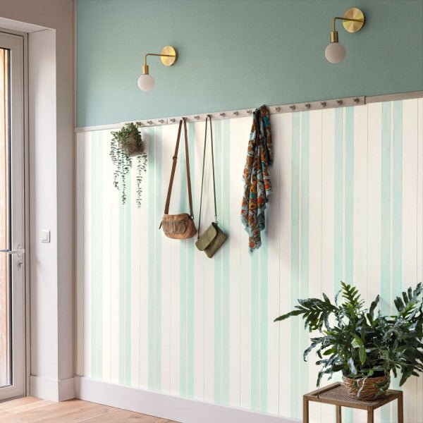 - Caselio Jute Uni Mat - Sauge Wallpaper - 104017569 - Decor Warehouse