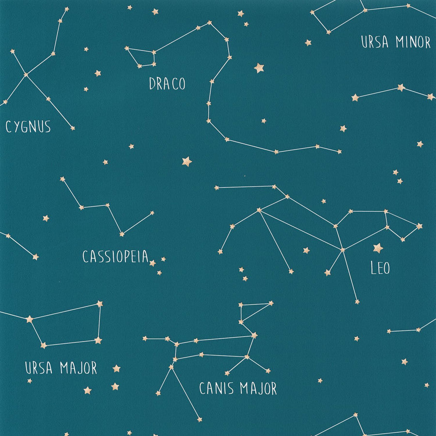 101916003-Caselio-Caselio Our Planet Constellations Sea Blue Wallpaper-Decor Warehouse