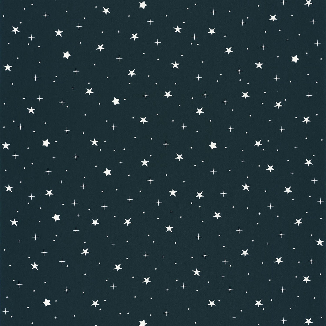  - Caselio Our Planet Stars in Your Eyes Midnight Blue & White Wallpaper - 101926918 - Decor Warehouse