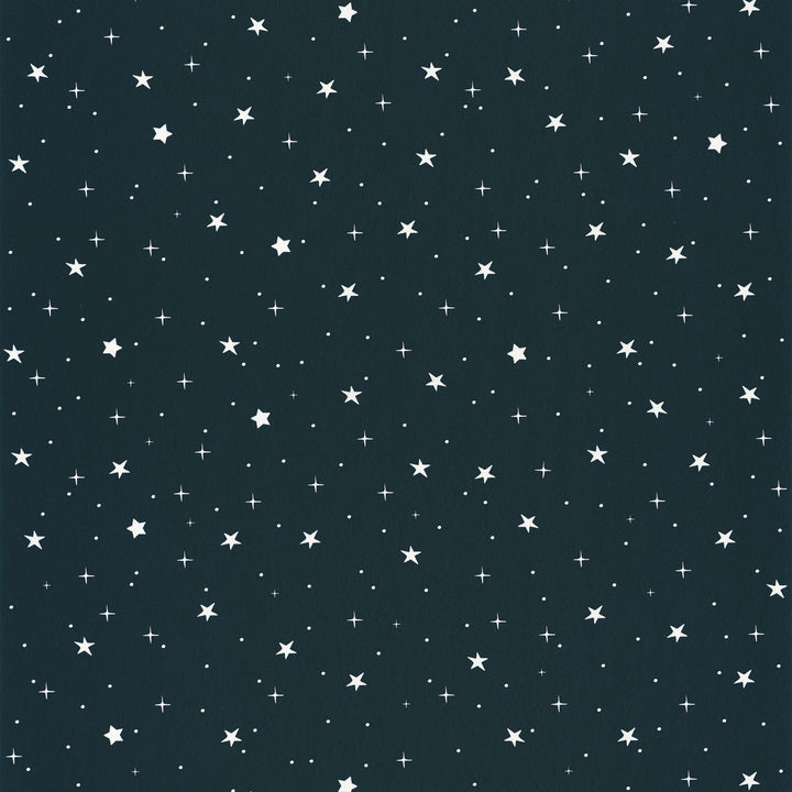  - Caselio Our Planet Stars in Your Eyes Midnight Blue & White Wallpaper - 101926918 - Decor Warehouse