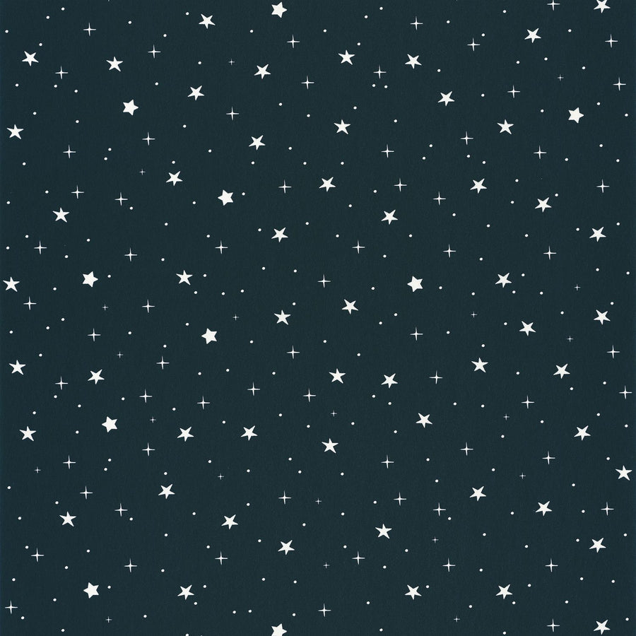  - Caselio Our Planet Stars in Your Eyes Midnight Blue & White Wallpaper - 101926918 - Decor Warehouse