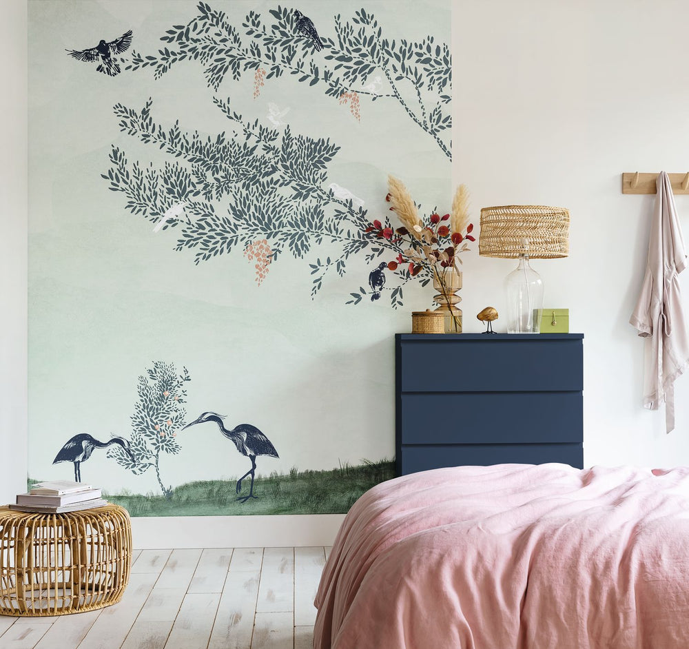 102046237-Casadeco-Caselio - The Place To Be - Dream a Little Dream Of Me Green Wall Mural-Decor Warehouse