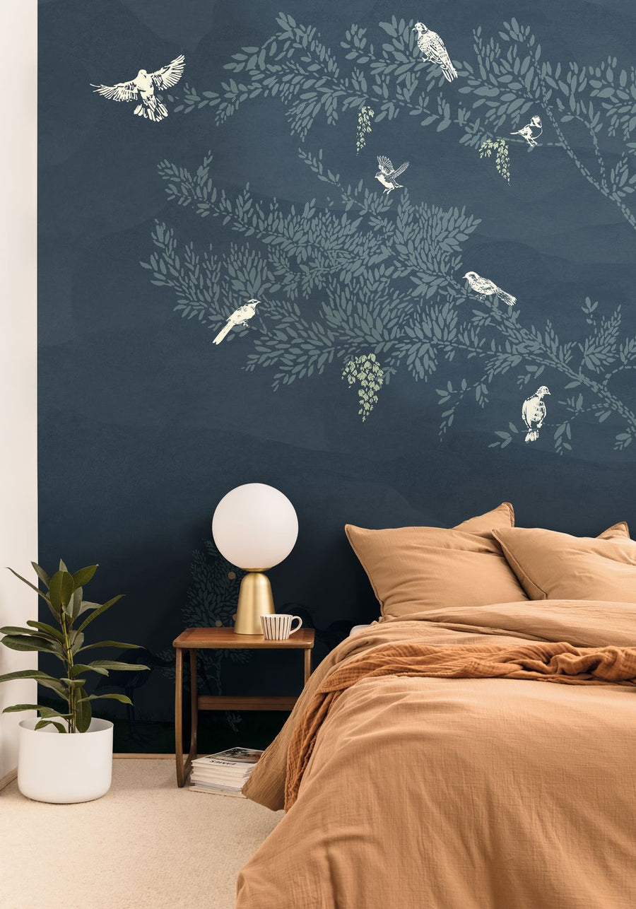  - Caselio - The Place To Be - Dream a Little Dream Of Me Navy Wall Mural - 102046809 - Decor Warehouse