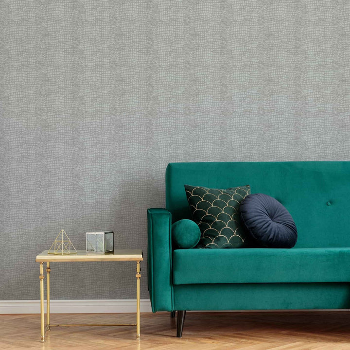 32-662-Graham & Brown-Crocodile Grey Textured Wallpaper-Decor Warehouse