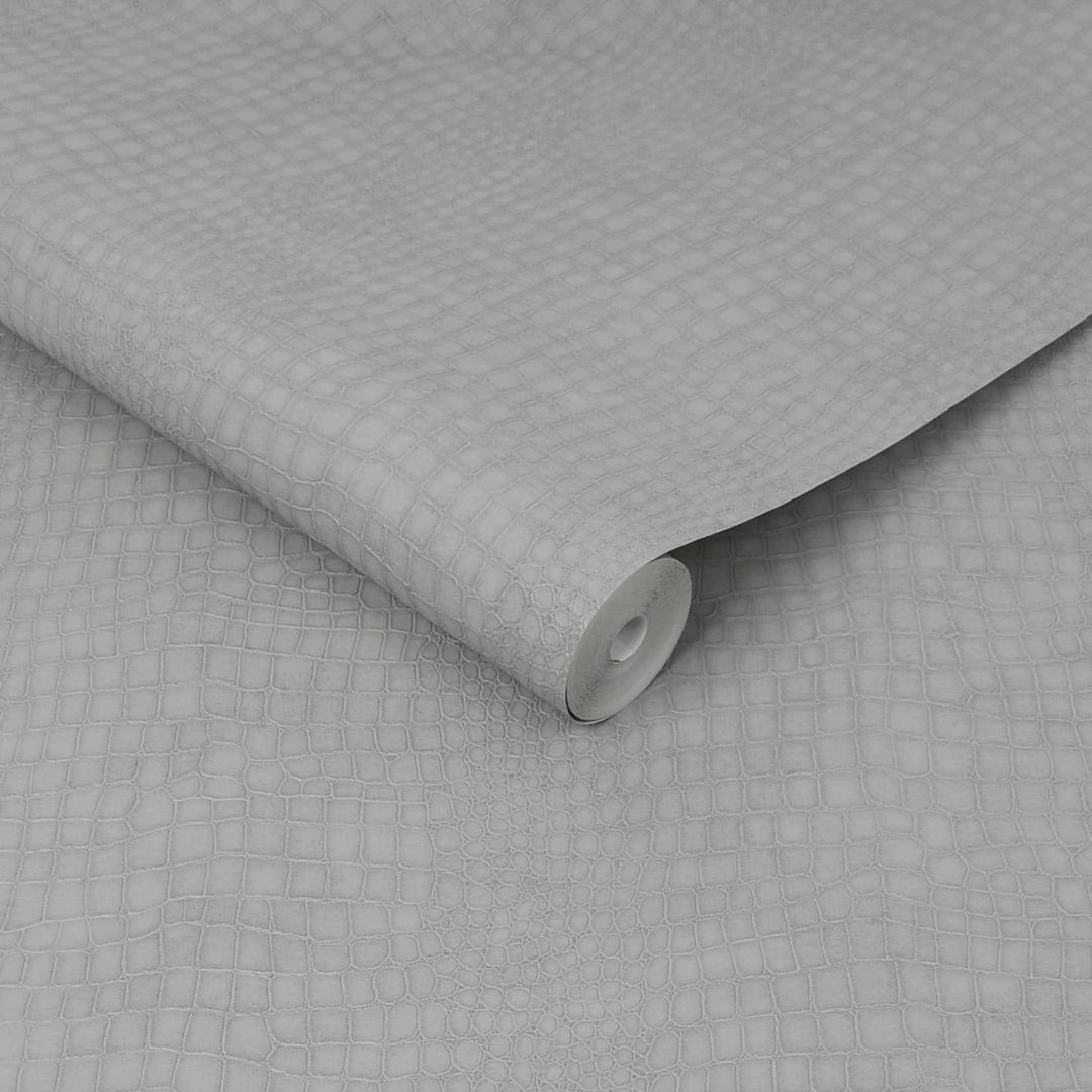 - Crocodile Grey Textured Wallpaper - 32 - 662 - Decor Warehouse
