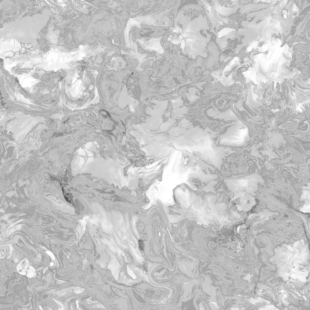  - Crystal - Liquid Marble Shimmer Silver Wallpaper - 6355 - Decor Warehouse
