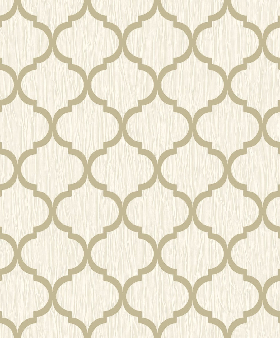 8898-Debona-Crystal Trellis Wallpaper - Ivory / Gold-Decor Warehouse