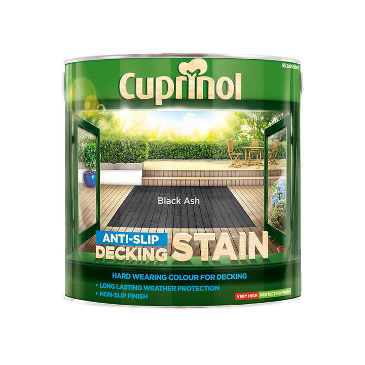  - Cuprinol Anti - Slip Decking Stain 2.5L - Black Ash - 5122405 - Decor Warehouse