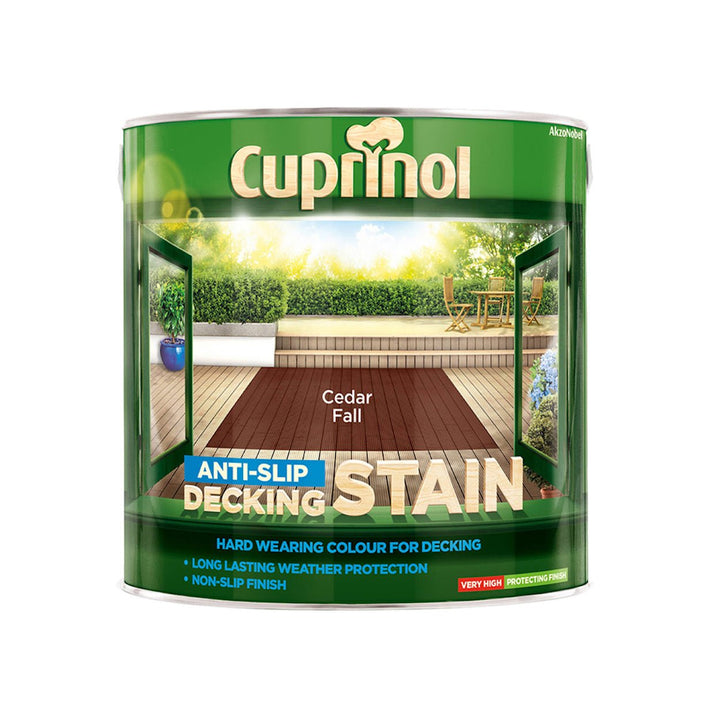  - Cuprinol Anti - Slip Decking Stain 2.5L - Cedar Fall - 5092617 - Decor Warehouse