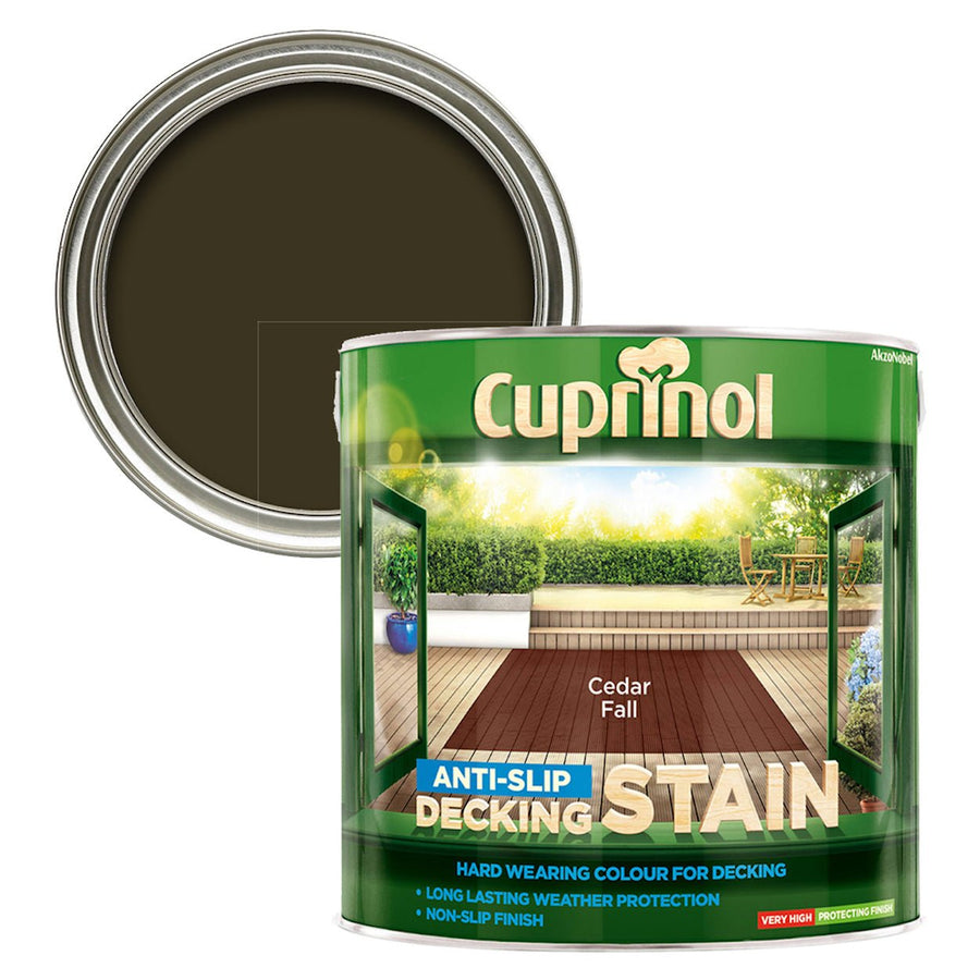 5092617-Johnstone's-Cuprinol Anti-Slip Decking Stain 2.5L - Cedar Fall-Decor Warehouse