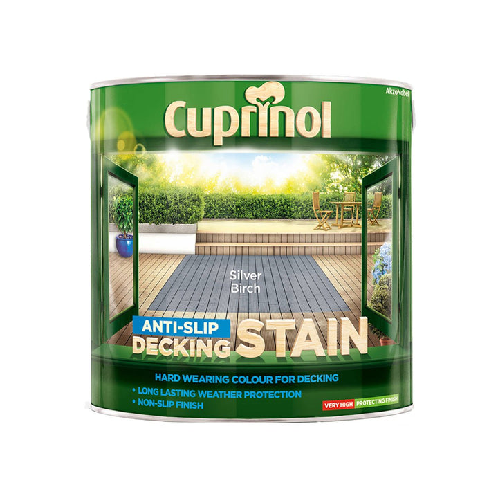  - Cuprinol Anti - Slip Decking Stain 2.5L - Silver Birch - 5122406 - Decor Warehouse