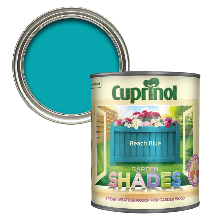  - Cuprinol Garden Shades - Beach Blue Furniture Paint 1L - 5159073 - Decor Warehouse