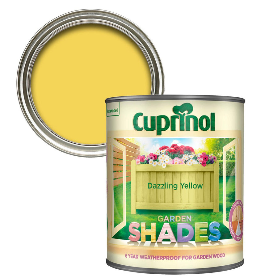5244471-Cuprinol-Cuprinol Garden Shades - Dazzling Yellow Furniture Paint 1L-Decor Warehouse