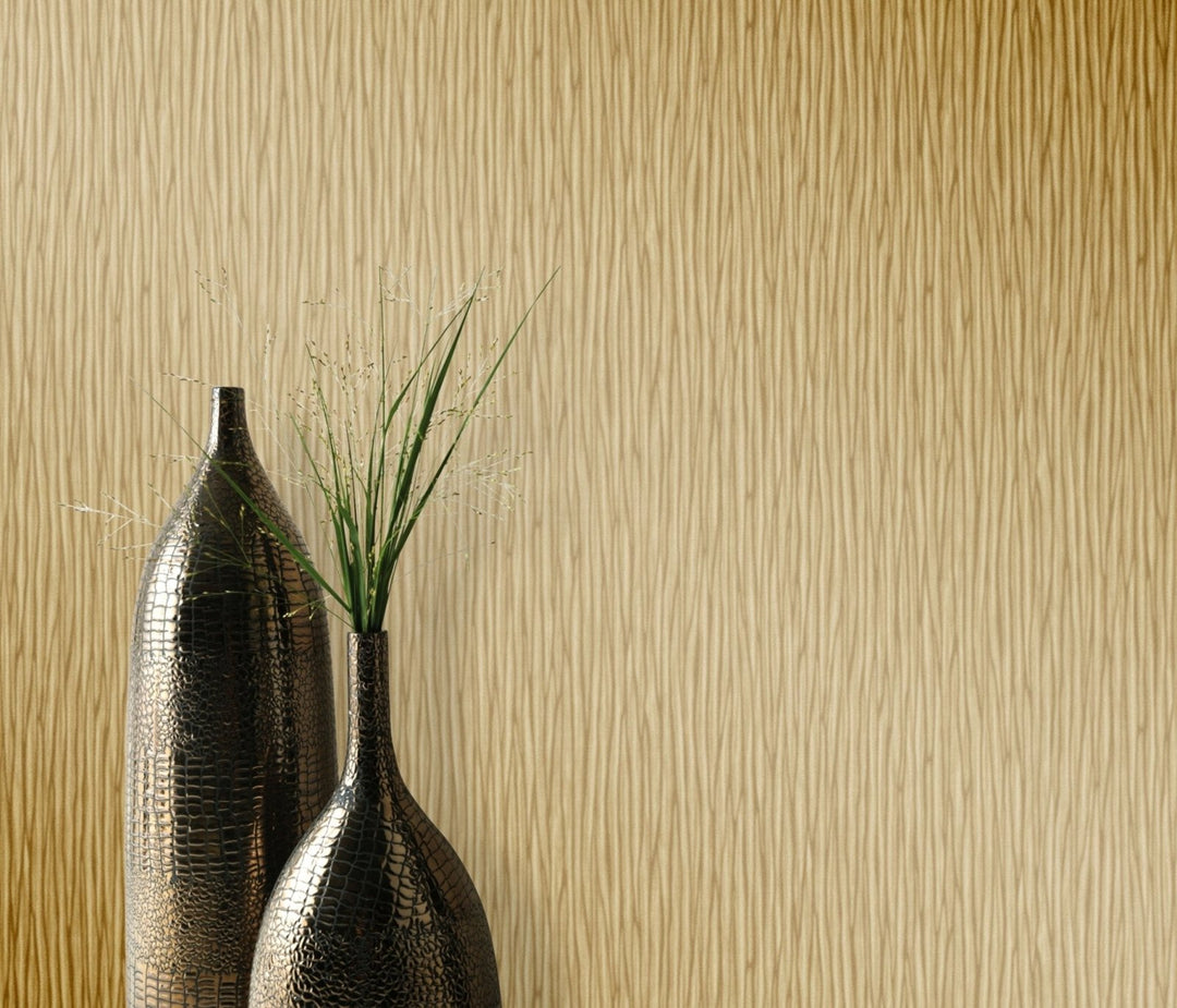 - Deluxe Spotlight - Plain Textured Non - Woven Gold Wallpaper - 10107 - 30 - Decor Warehouse