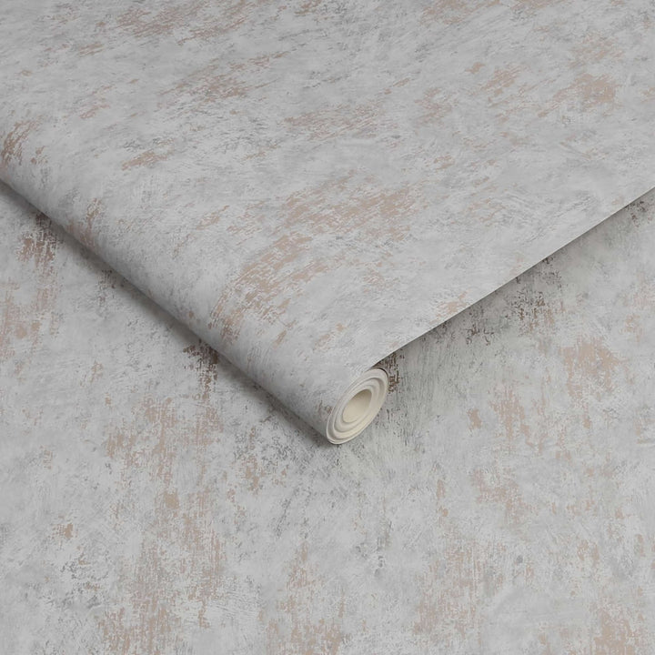 - Distressed Grey Rose Gold Textured Wallpaper - 113255 - Decor Warehouse