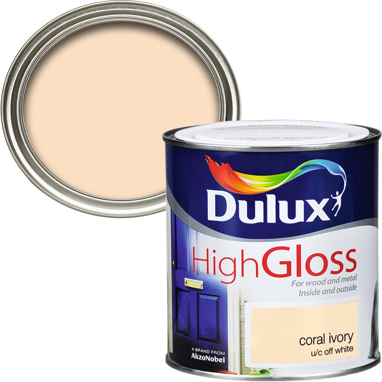 - Dulux High Gloss Wood & Metal - Coral Ivory - 750ml - Decor Warehouse