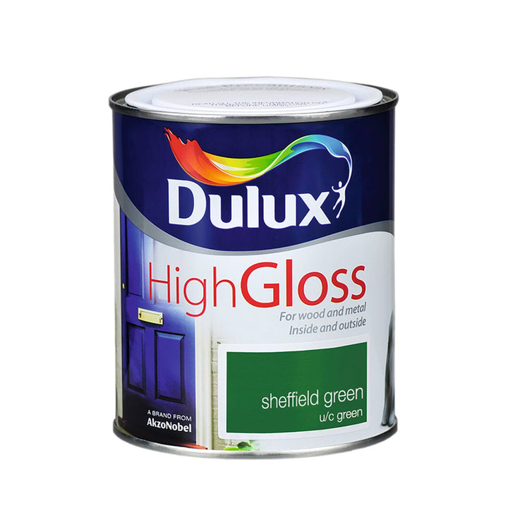 - Dulux High Gloss Wood & Metal - Sheffield Green Paint - 750ml - Decor Warehouse